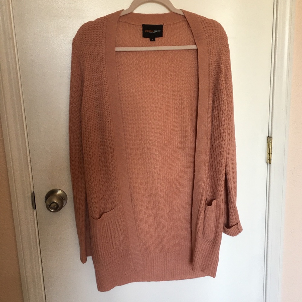Long peachy cardigan